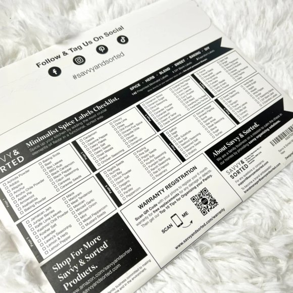 Savvy & Sorted Minimalist Spice Labels - Picture 2 of 3